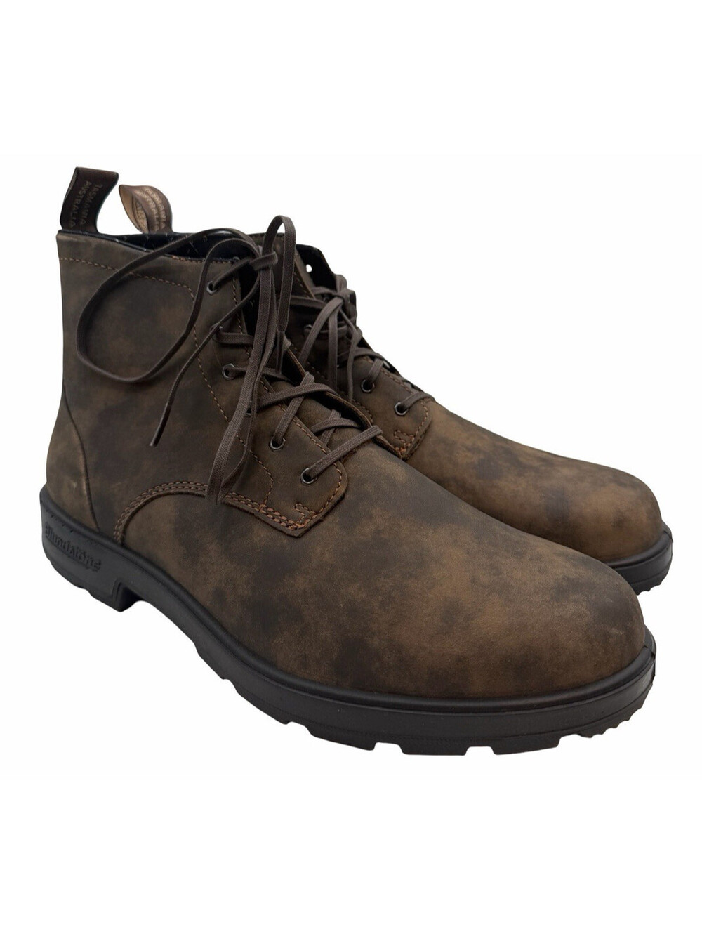 Blundstone Men's Lace-Up Leather Boots Rustic Brown Size US 11